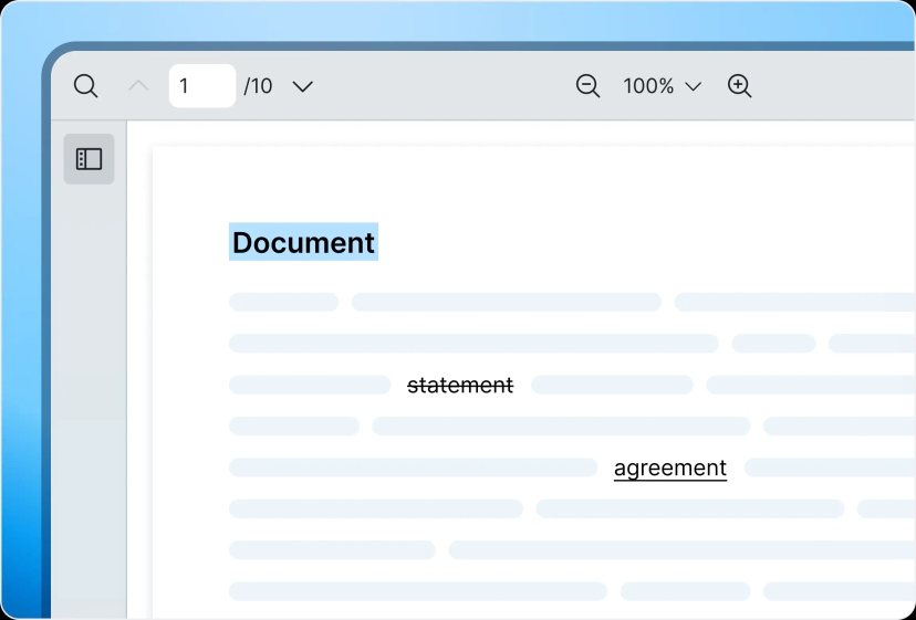 An image which shows users displaying highlighted words in the PDF document on React PDF